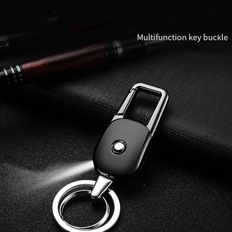 Car Styling Upscale Keychain for Alfa Romeo 155 156 Audi A3 A4 Dodge Challenger Ford Key Chain Led Light Keyring Pendant Gift | Автомобили