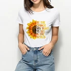 Одежда в стиле 70-х я хочу, модная женская рубашка большого размера, топ с надписью Hello Top, красивые футболки с цветочным рисунком, модная повседневная бразильская одежда