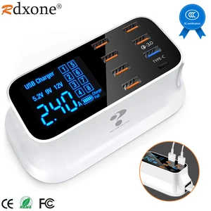 8 ports quick charge 3 0 smart usb type c charger for android iphone adapter phone tablet fast charger for xiaomi huawei samsung free global shipping