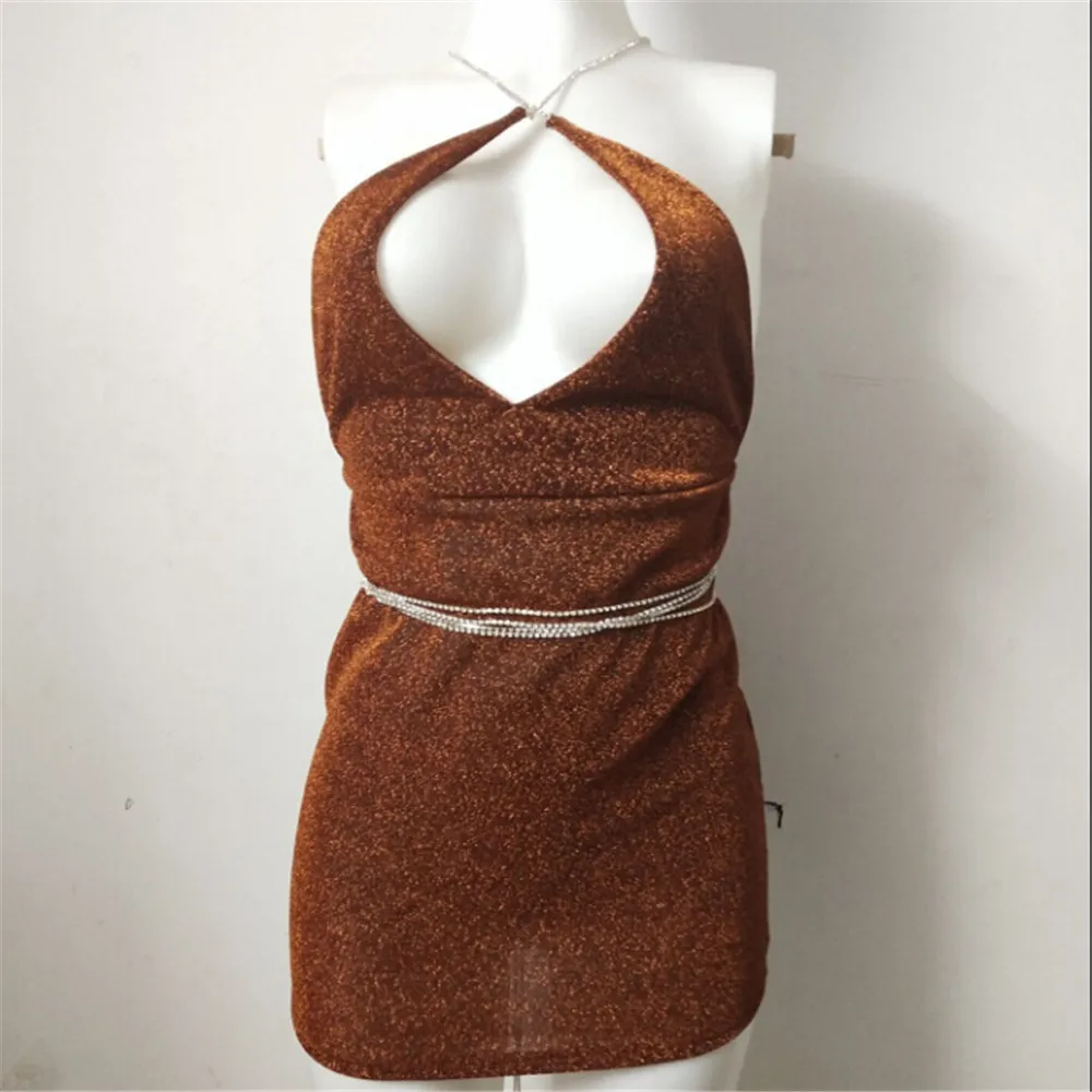 Новое поступление женское сексуальное однотонное летнее облегающее платье с