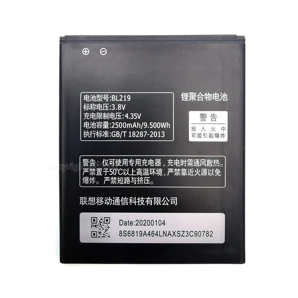 100% Оригинальная батарея BL219 ёмкостью 2500 мАч для Lenovo A880 A889 A890E A768T A916 S810T S856 A850, оригинальная батарея для телефона, +трекинг-код.
