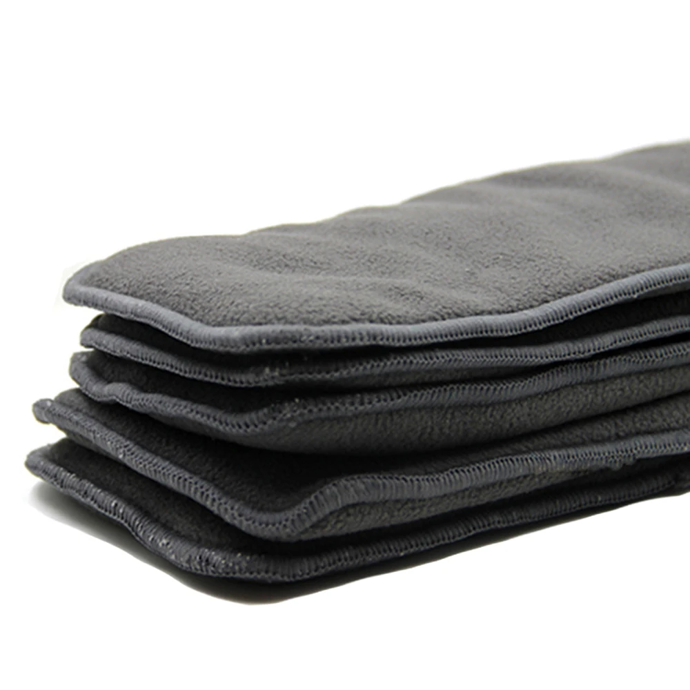 1 шт. органические 4 слоя бамбуковый уголь стираемые тканевые подгузники лайнер