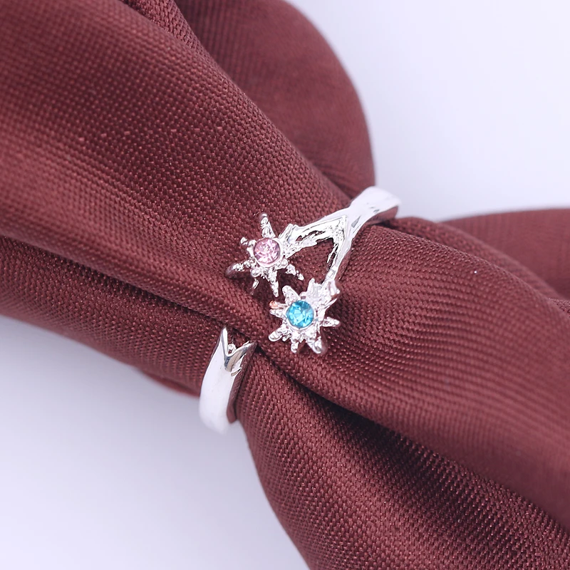 Anime Your Name Kimi no Na wa taki Miyamizu Mitsuha Silver Color Open Ring Wedding Statement Rings Jewelry Gifts For Women Girls |