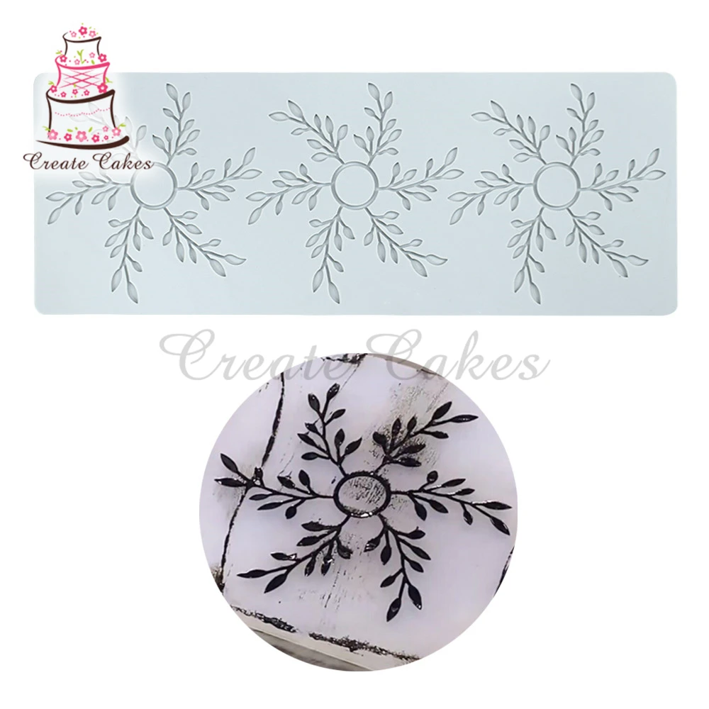 

Fashion Wreath Lace Mat Sugar Craft Silicone Pad Dessert Placing Chocolate Molds Fondant Cake Decorating Moulds