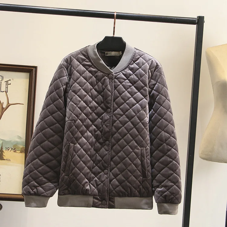 Женские зимние пальто больших размеров однобортная мягкая велюровая парка с