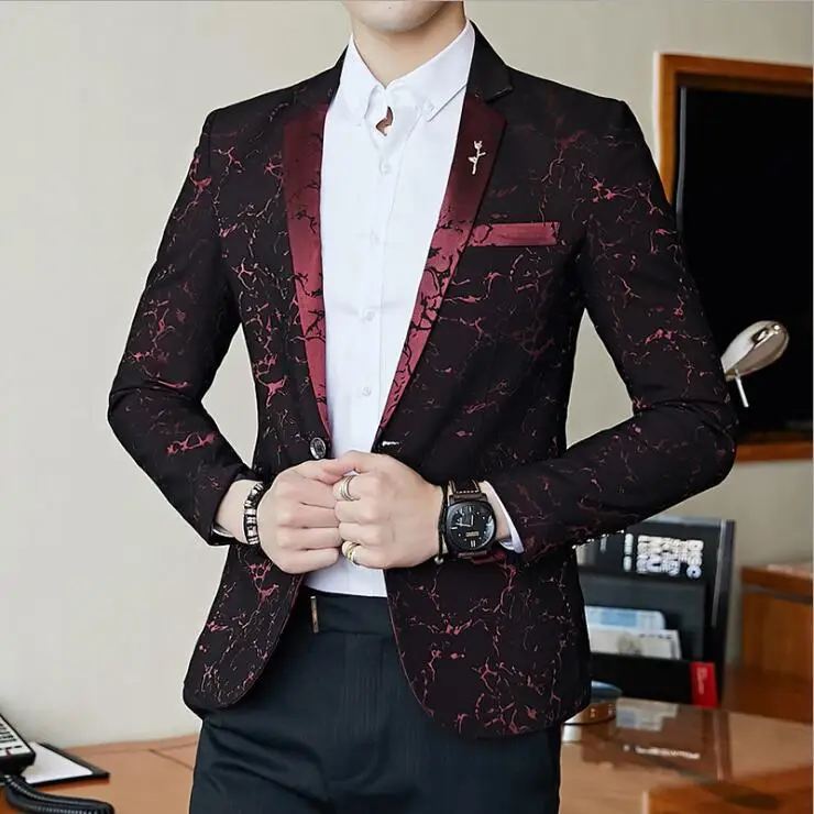 Мужской Блейзер роскошный блейзер для вечеринки и выпускного вечера блестящее