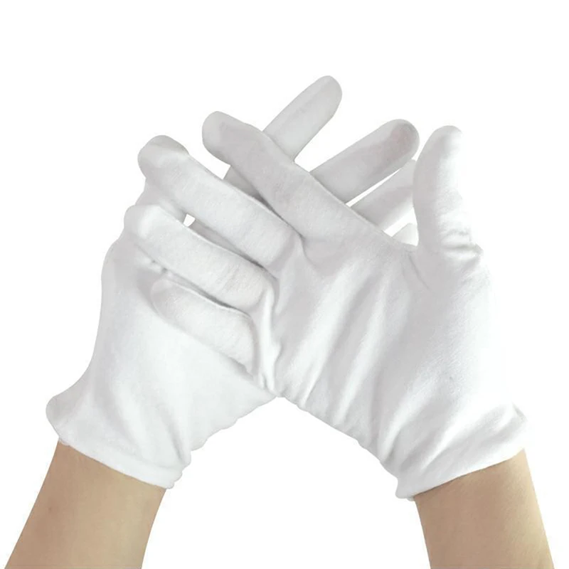 

Dry Hands Handling Film SPA Gloves Ceremonial Inspection Gloves Equipments 1 Pairs Gloves White Cotton Work Gloves