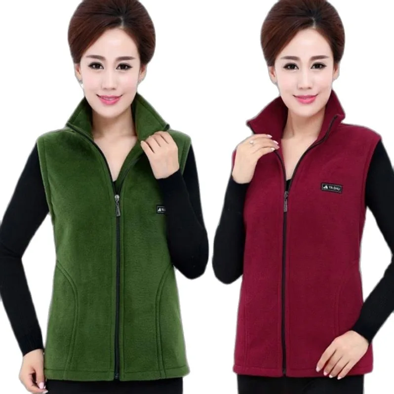 Флисовый жилет для женщин корейский размера плюс безрукавка модная повседневная