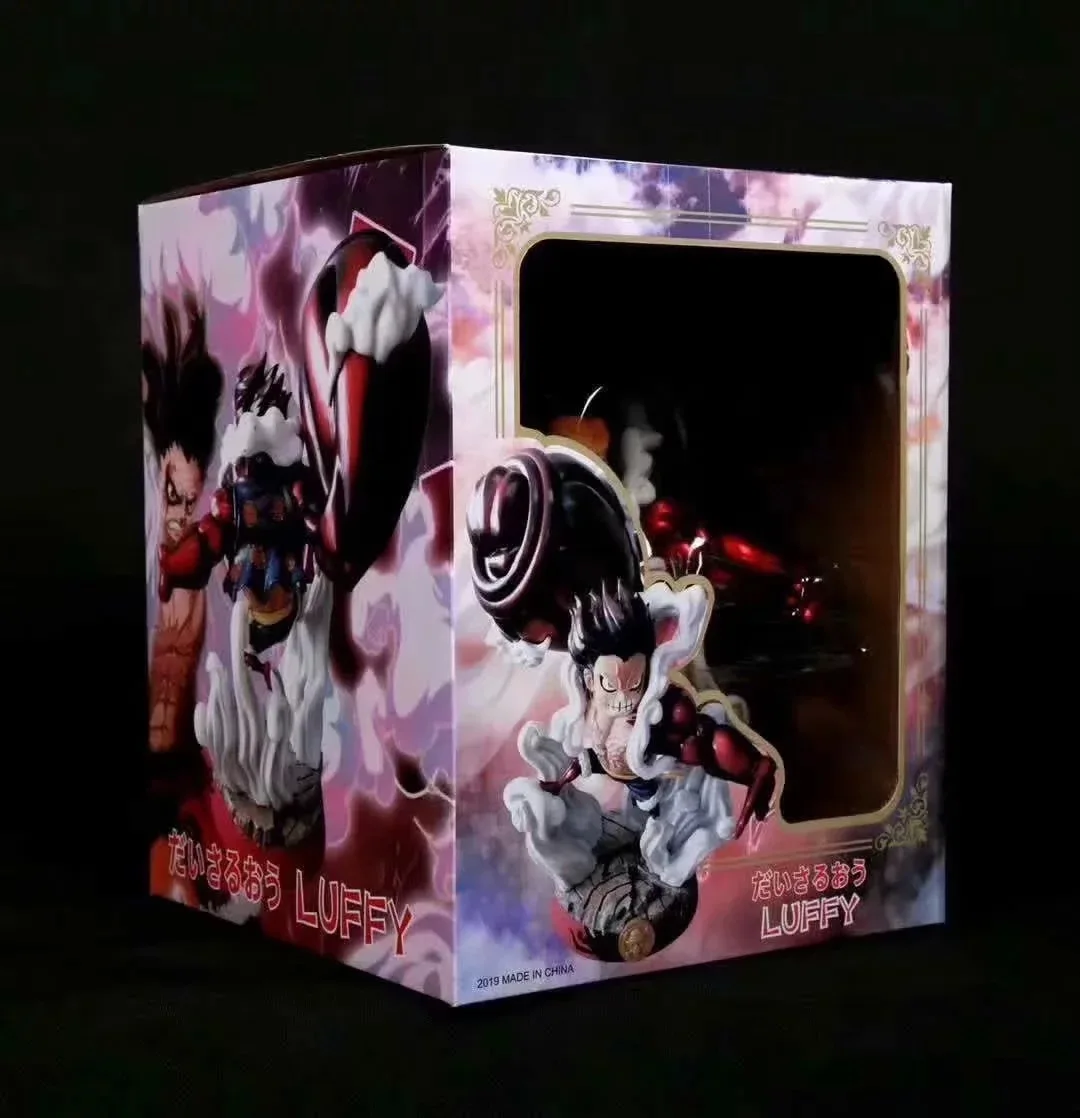 

One Piece Monkey D Luffy Statue Fourth Gear Luffy Great Ape King Gun GK Action Figure Collection Model toys BOX 31CM Q629