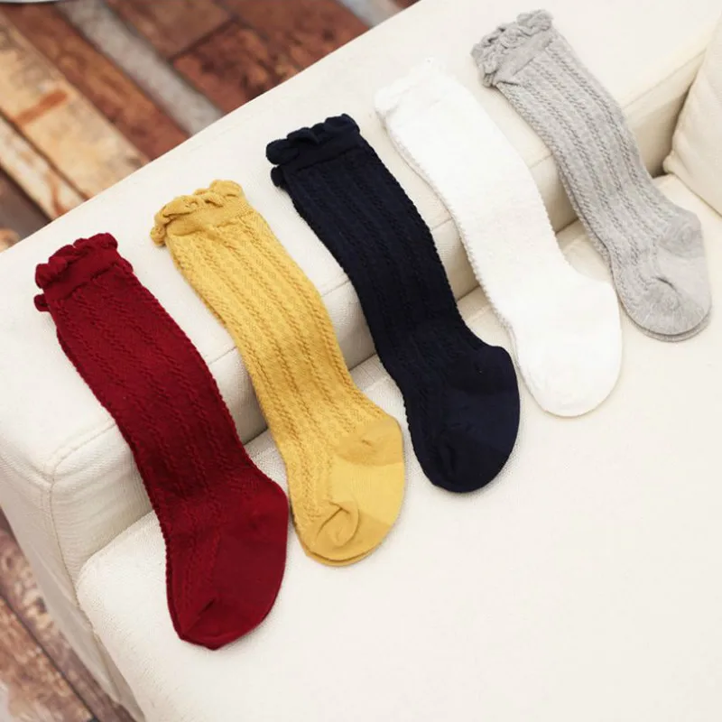 

Infant Newborn Baby Girl Toddler Knee Length Cotton Cute Long Sock Boy Girls Leg Warmers Socks For Age 0-3 Years