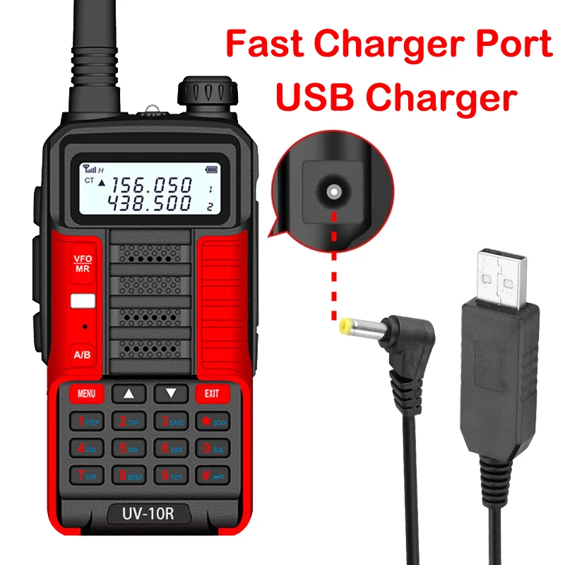 Baofeng New Professional Walkie Talkie UV 10R 30km Long Range 128 Channels VHF UHF Dual Band Two Way CB Ham Radio UV-10R | Мобильные