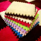 Замшевые коврики, коврики из меховой пены, квадратные детские коврики для ползания, домашний ковер 11,8 дюйма