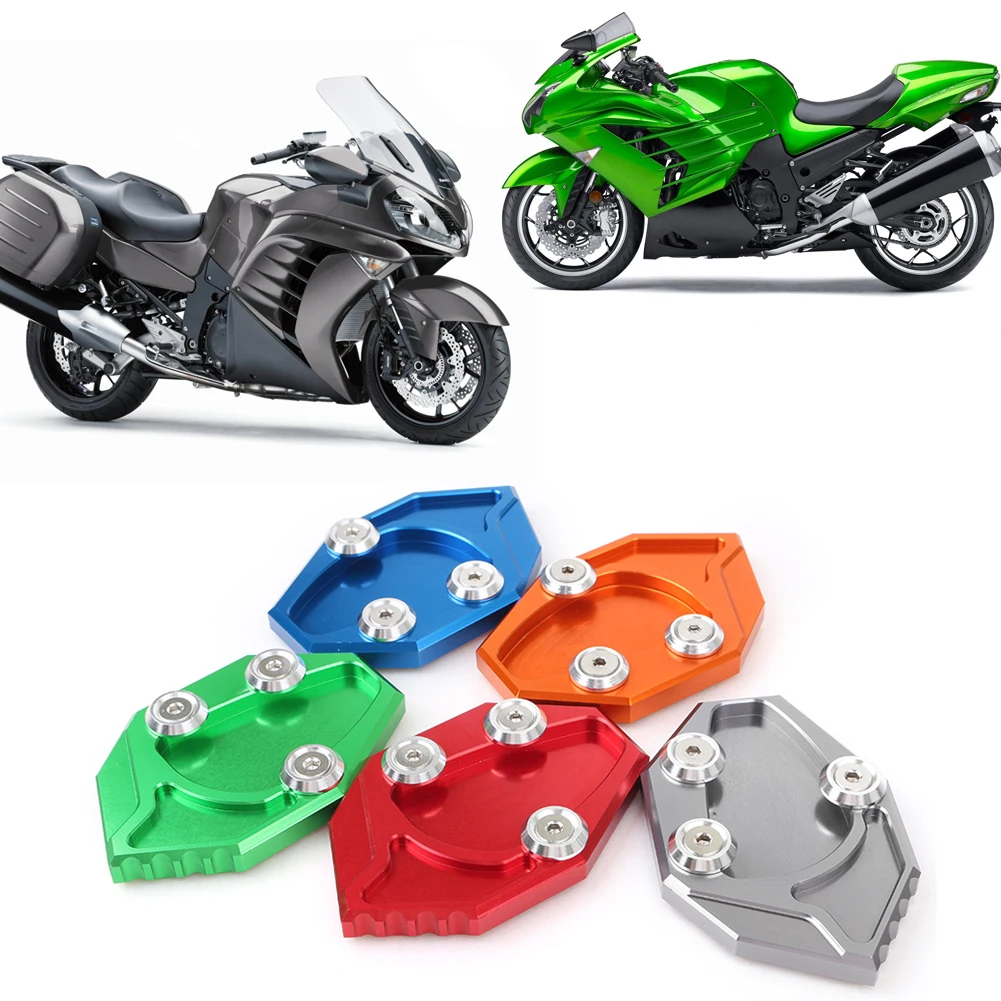 

Выдвижная ножка для мотоцикла с ЧПУ, боковая подставка, удлинитель, опорная пластина для Kawasaki ZX14R ZZR1400 2006-2018 и GTR1400 2007-2015