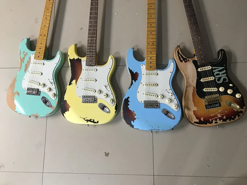 Бесплатная доставка высокого качества 6 строка ST электрогитара