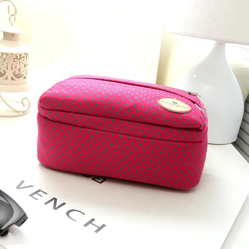 Модная холщовая женская сумка через плечо с разноцветным принтом в горошек