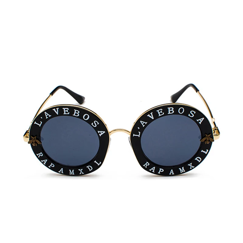 Солнцезащитные очки в металлической оправе для мужчин и женщин с круглыми