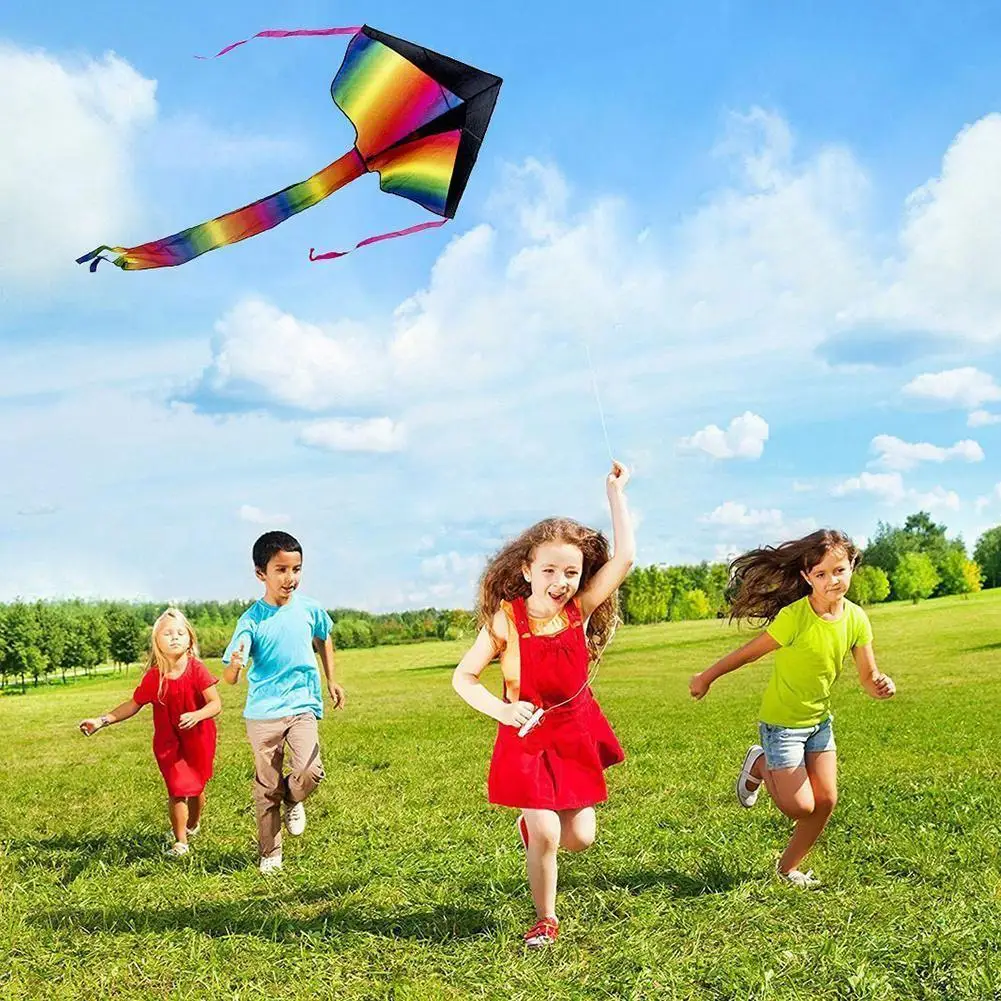 

Уличный воздушный змей с длинным хвостом, радужные летающие игрушки, игрушки-веревки, летающие змей, уличные змей с ручкой, 30 м, O7B2