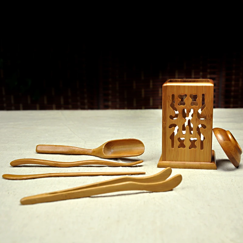 [GRANDNESS] Китайский чайный набор Ча Дао из 6 предметов бамбуковая чайная посуда Kongfu