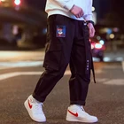 Брюки-карго COURSEMYS в стиле хип-хоп, уличные брюки-карго для мужчин и женщин с вышитыми лентами, японские джоггеры, повседневные шаровары для мужчин