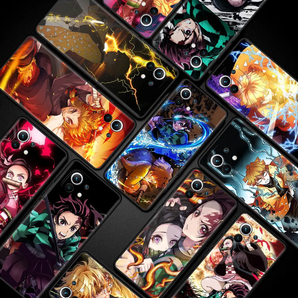 

Cute Japan Demon Slayer Cute Soft Case Xiaomi Mi Poco X3 NFC M3 10T Pro 11 Note 10 9T A2 Lite CC9 CC9E Silicone Phone Coque