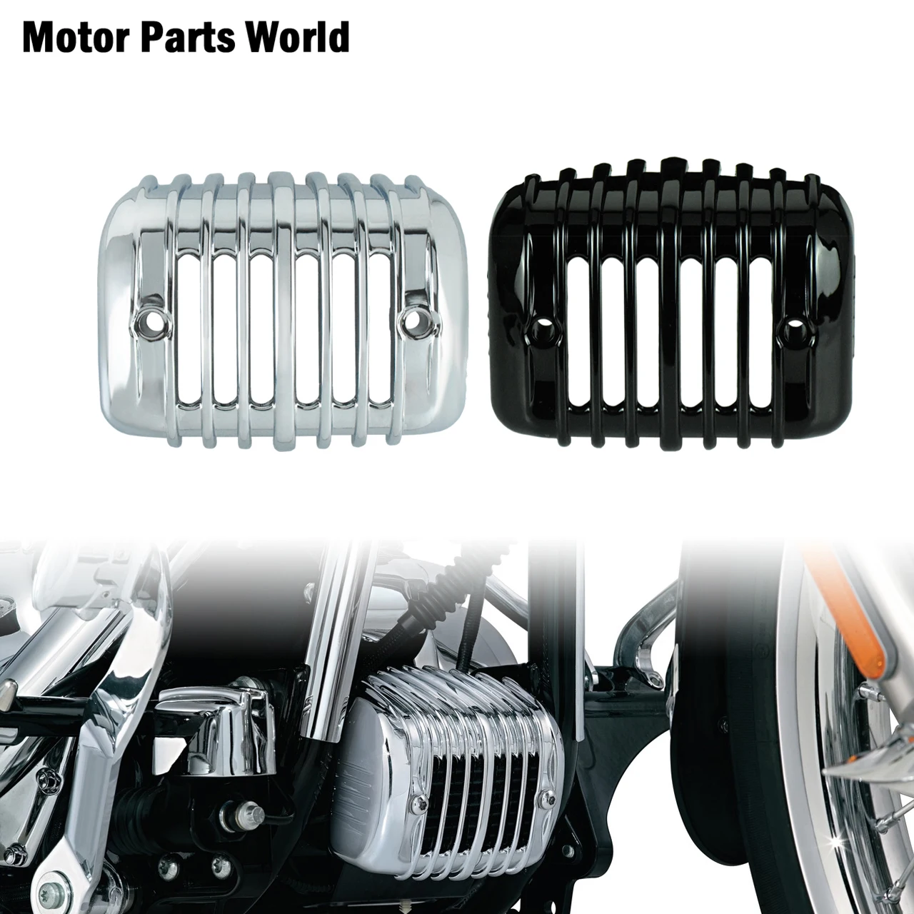 Обтекатель регулятора напряжения мотоцикла черный/хромированный для Harley Softail