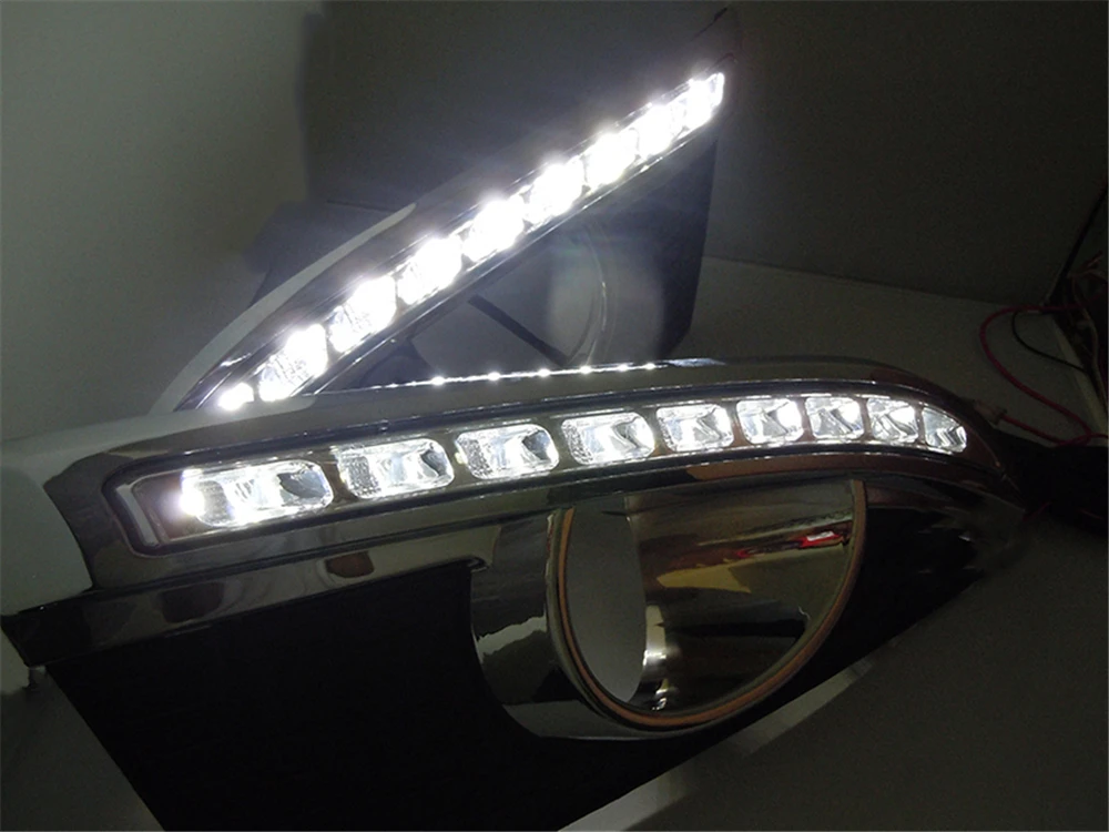 Автомобильная проблесковая 2 шт. 12V светодиодный DRL Габаритные огни для Chevrolet Captiva