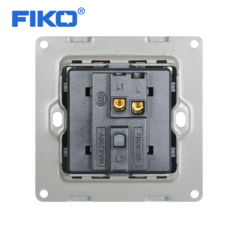 Кнопочный переключатель FIKO панель из алюминиевого сплава золотого цвета 1/2/3/4 Gang