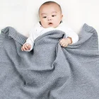 Новинка 2020, однотонное вязаное одеяло для маленьких мальчиков и девочек, осенне-зимнее одеяло для новорожденных, одеяло для мальчиков и девочек