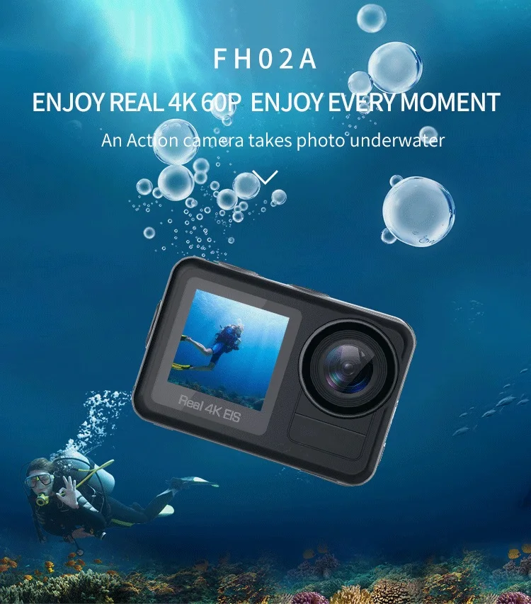 Экшн-камера Ultra HD 4K / 30fps WiFi 2 0 &quot170D Подводная Водонепроницаемая камера шлем Vedio
