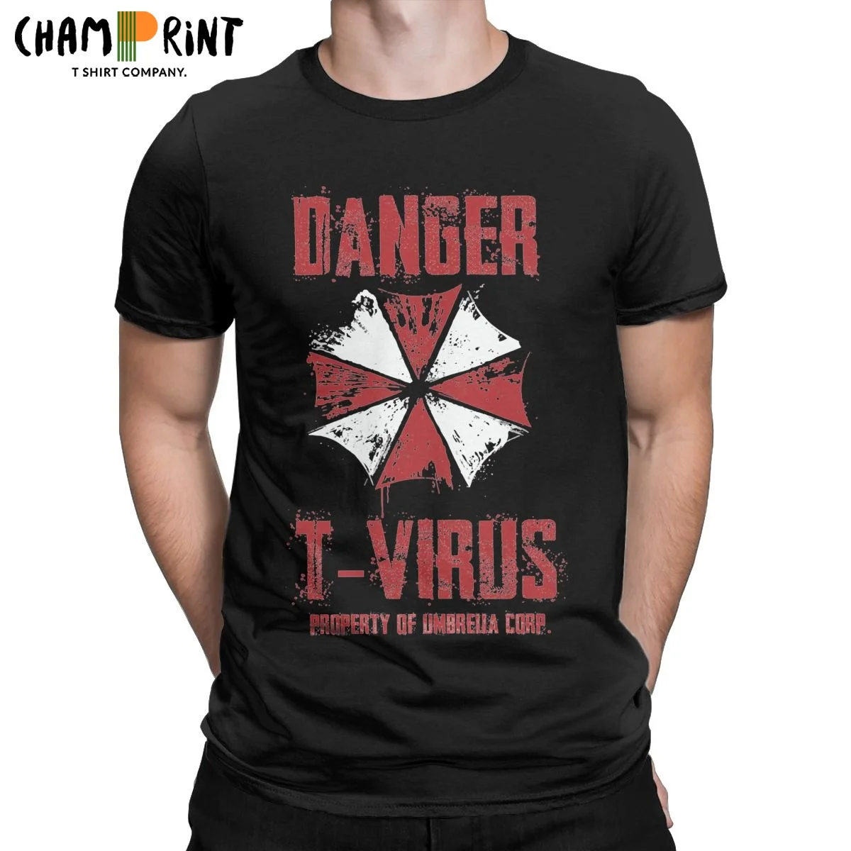 

Danger T-virus Umbrella Corporation Men's T Shirt We Are All Negan Tees Short Sleeve Round Neck T-Shirts Pure Cotton Clothes