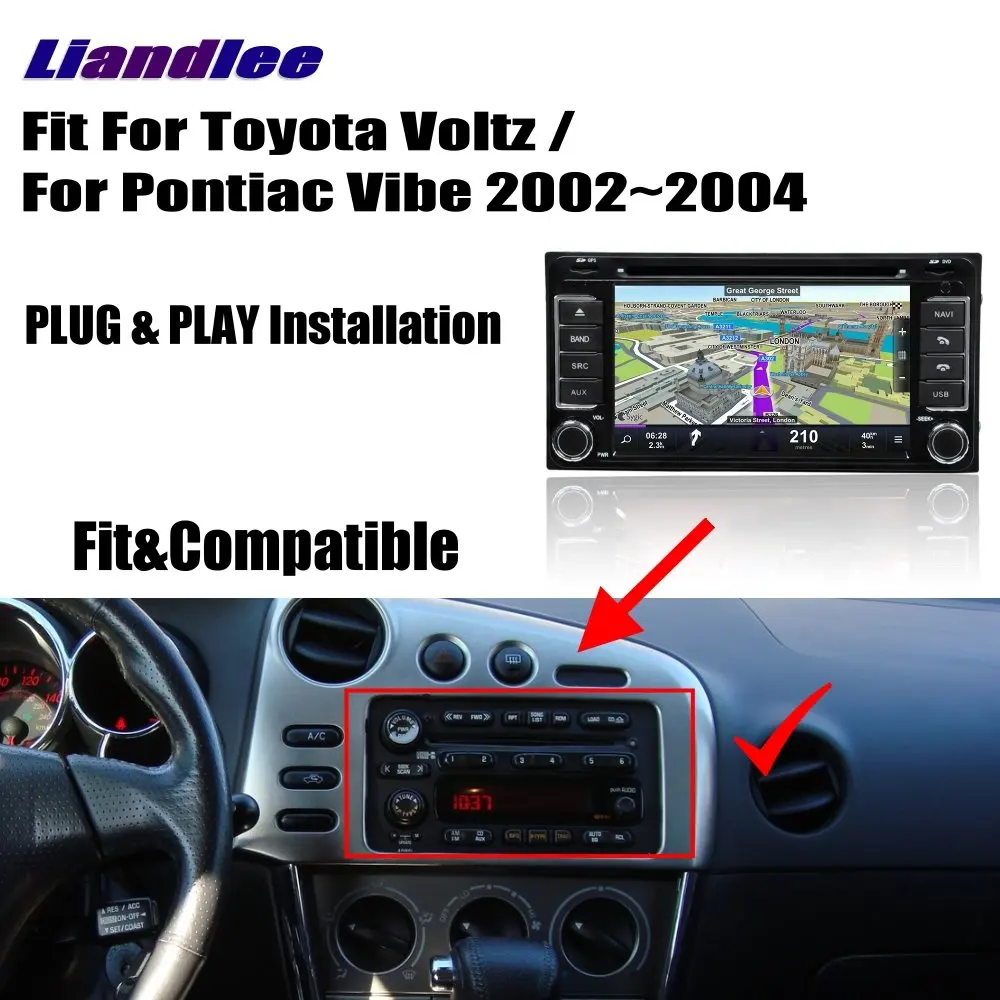 Автомагнитола Liandlee Android для Toyota Voltz/Pontiac Vibe 2002 ~ 2004 CD DVD плеер GPS Navi карты камера OBD TV HD