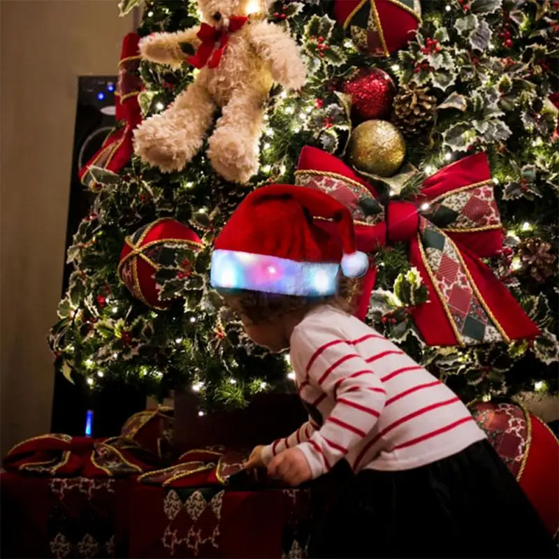 

Рождественская Люминесцентная шляпа, украшение для вечерние, головной убор для взрослых, детский подарок, Рождественское украшение