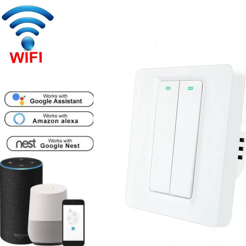 Настенный светильник Wi-Fi 1/2/3 банды кнопка управления через приложение стандарт
