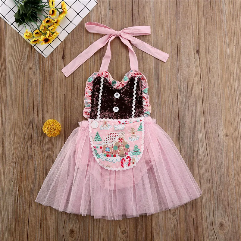 Новинка 2020 рождественское платье-пачка для маленьких девочек кружевные вечерние