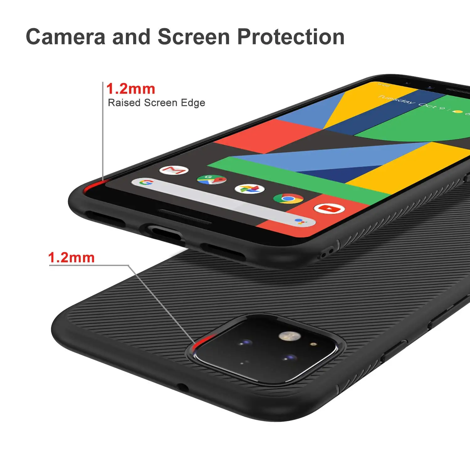Чехол для Google Pixel 4 чехол устойчивый к царапинам и противоскользящий Мягкий ТПУ |