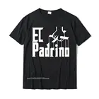 Мужская забавная Футболка El Padrino для испанского крестного родителя премиум-класса популярные мужские футболки топы с принтом и футболки из хлопка группа