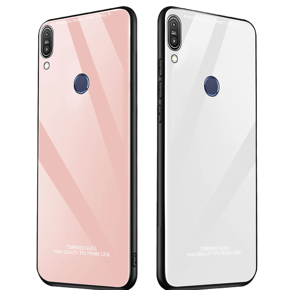 Роскошный закаленный стеклянный чехол для Asus Zenfone Max Pro M2 ZB633KL ZB631KL M1 ZB601KL ZB602K стеклянная зеркальная Капа Coque Funda Bag