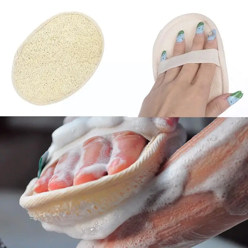 

1pcs Loofah Sponge Body Cleaning Supplies Portable Effective Bath Brush Exfoliator Shower SPA Loofah Natural Sponge Massage X1A4