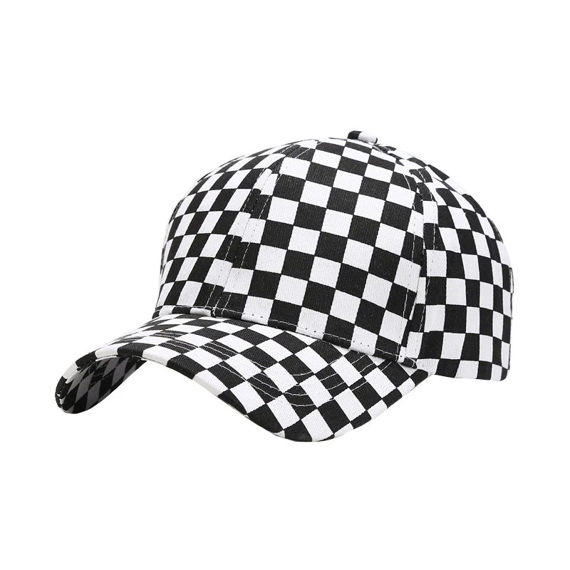 

Spring Baseball Cap for Women Men Summer Outdoor Grid Sun Visor Trucker Hat Creative Checkerboard Snapback Hip Hop Caps Gorras