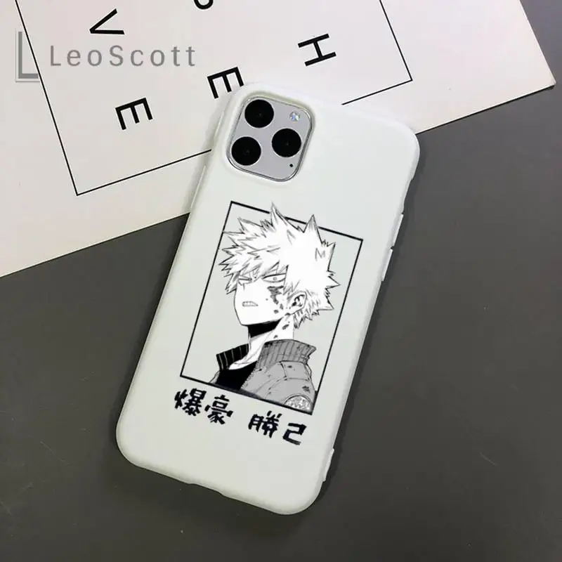 

My Hero Academia Midoriya Phone Case Candy Color for iPhone 11 12 mini pro XS MAX 8 7 6 6S Plus X 5S SE 2020 XR