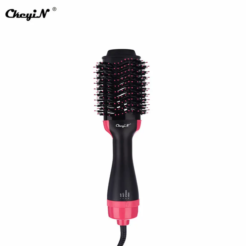 Профессиональный электрический фен-щетка 2 в 1 с отрицательными ионами для