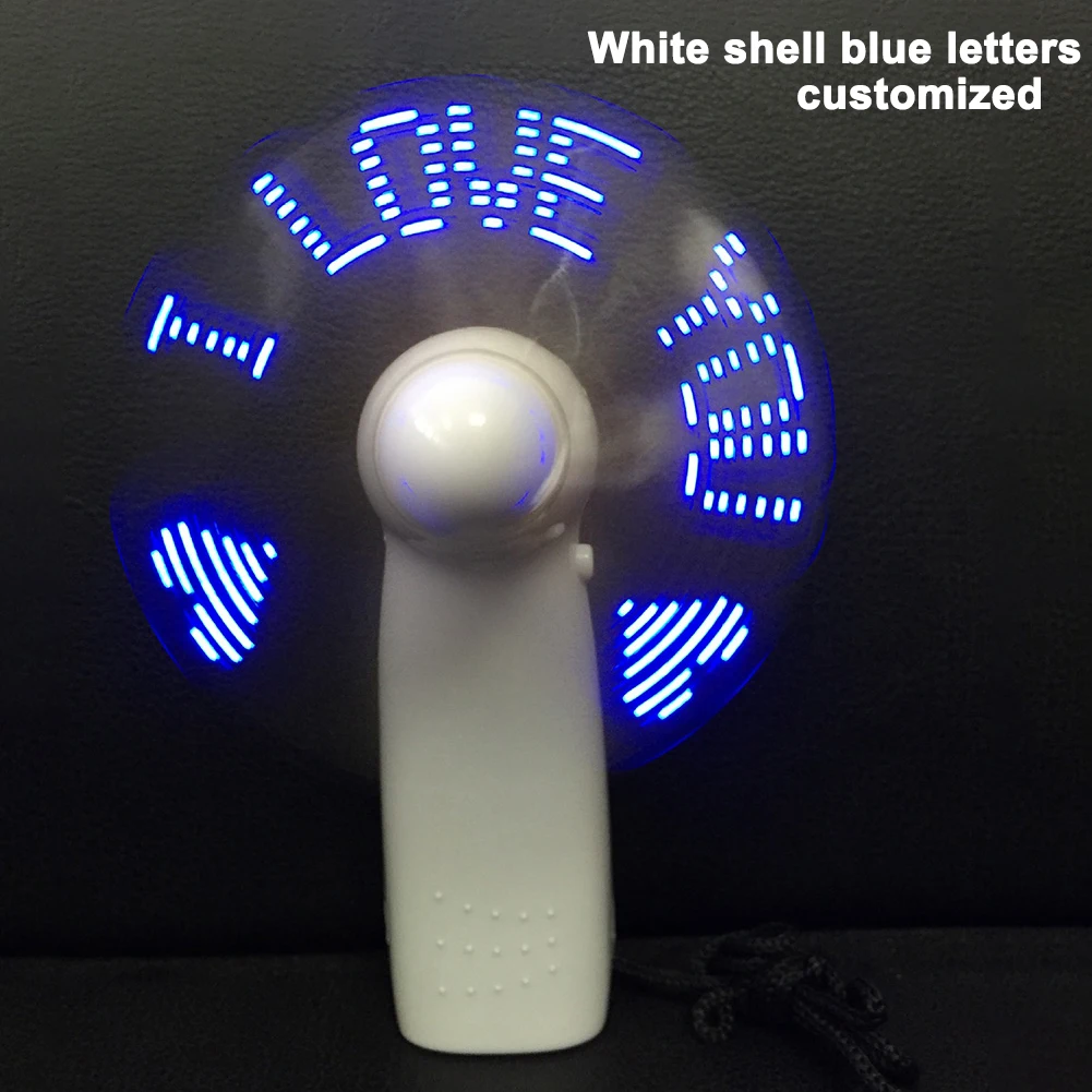 Портативный мини-вентилятор гаджеты мигающий я люблю тебя светодиодный кулер
