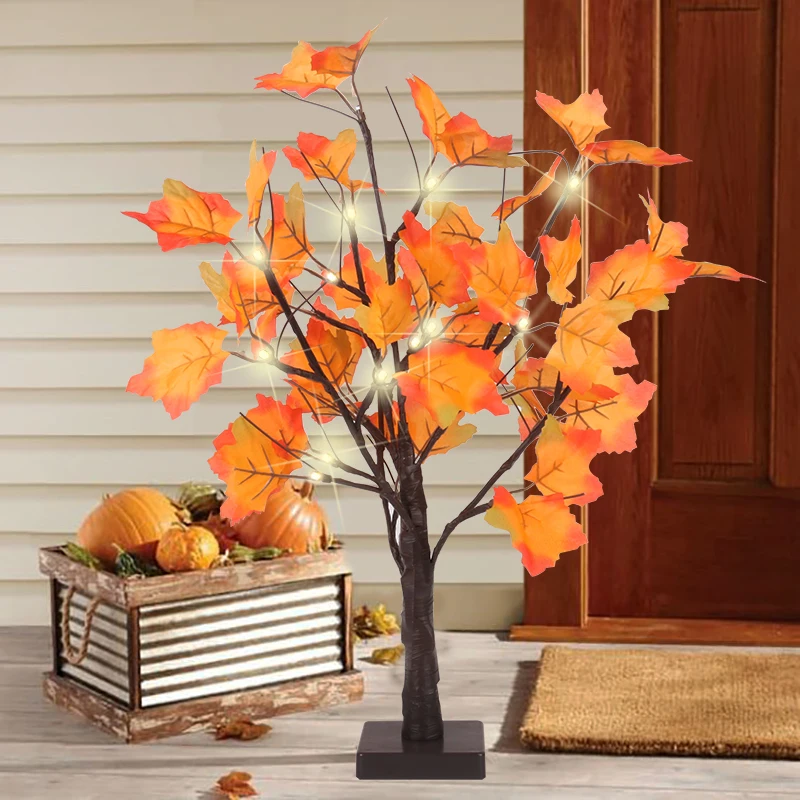 

Halloween LED Decoration For Home Maple Branch Tree Lights Halloween Eve Party Decoration LED Maple Party Glow Lights Decor