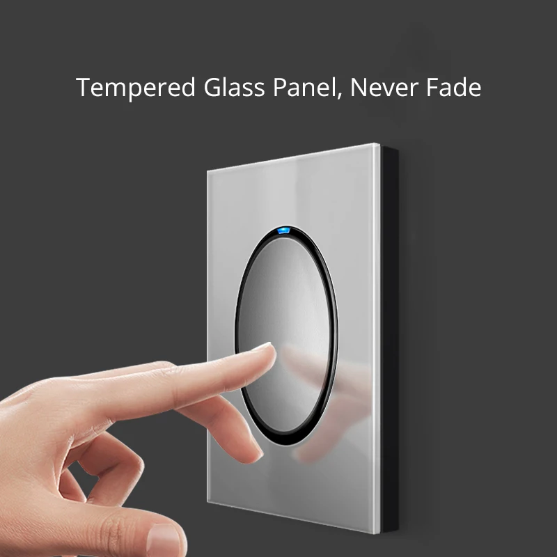 Wallpad 2 HDMI-compatible For DATA Transmission Socket Crystal Grey Glass Panel Wall Power Outlet | Обустройство дома