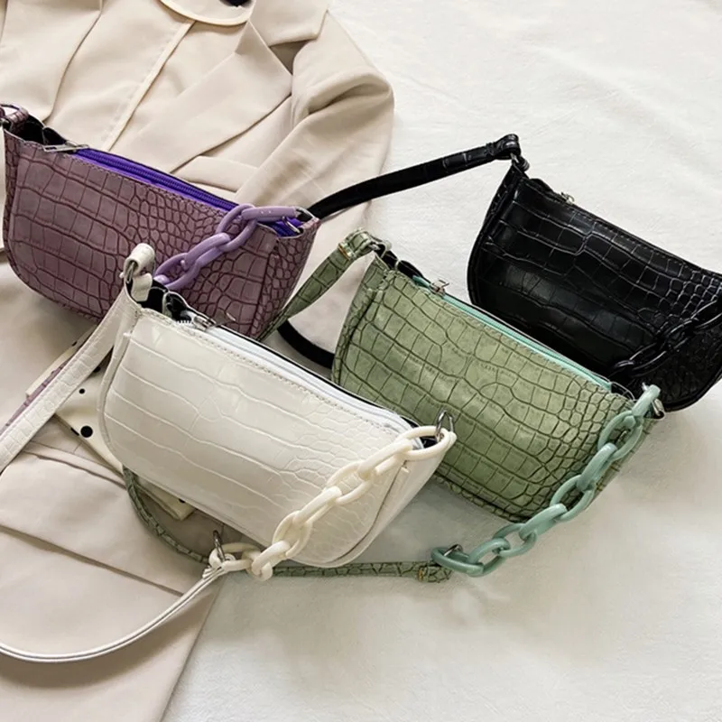 

Women's Crossbody Handbags Alligator Pattern Women Shoulder Bags PU Leather Casual Bolsas
