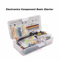 electronic component kits set base fun kit bundle with resistor capacitor led light potentiometer for basic stater