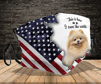 

Pomeranian Flag Gift For Dad Soft Cloth Face Mask Adult Reusable