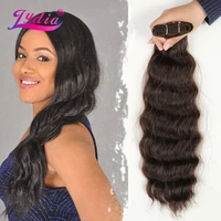 lydia synthetic natural wave 3pieceslot color 4hair extensions heat resistant weaving mixed hair bundles with double weft