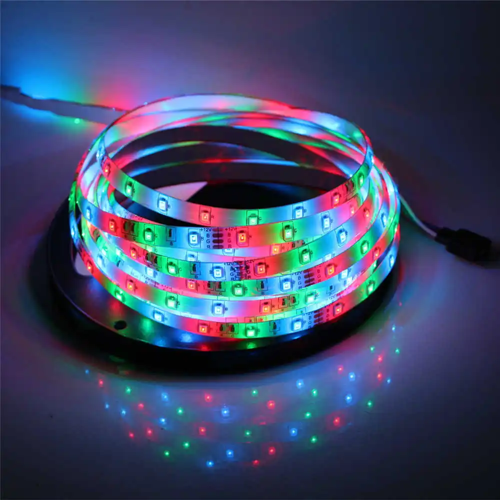 

RGB LED Strip Lights DC12V SMD2835 5M 300LEDs LED Flexible Tape Lamps Suitable for Christma Decoration Room TV Backlight Lights