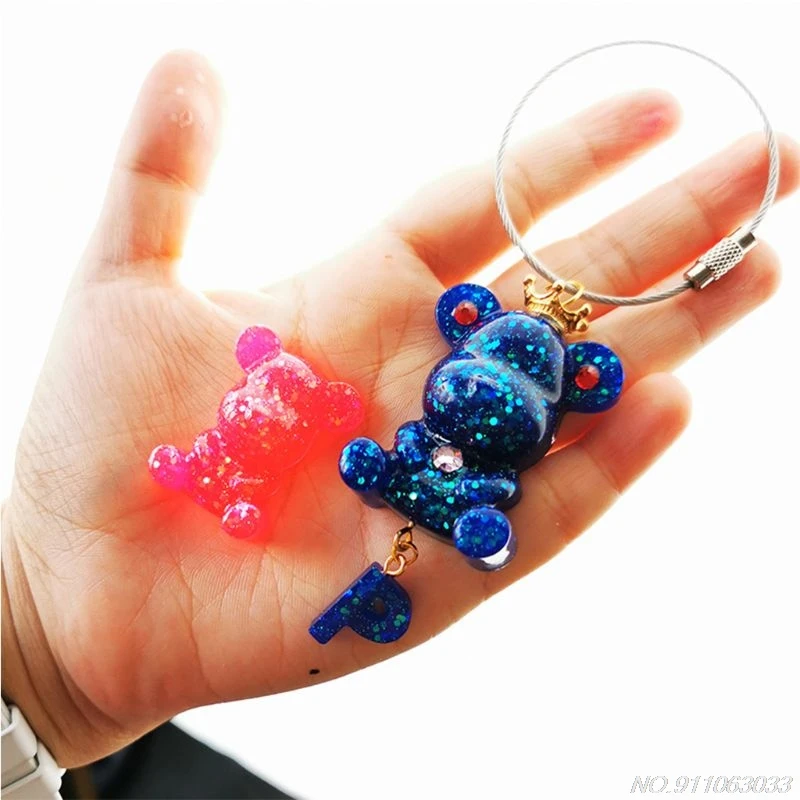 

DIY Handmade Gummy Bear Alphabet Letters Epoxy Resin Molds Making Key Chain Tools Kit with AB Resin Glue Gift D02 20 Dropship